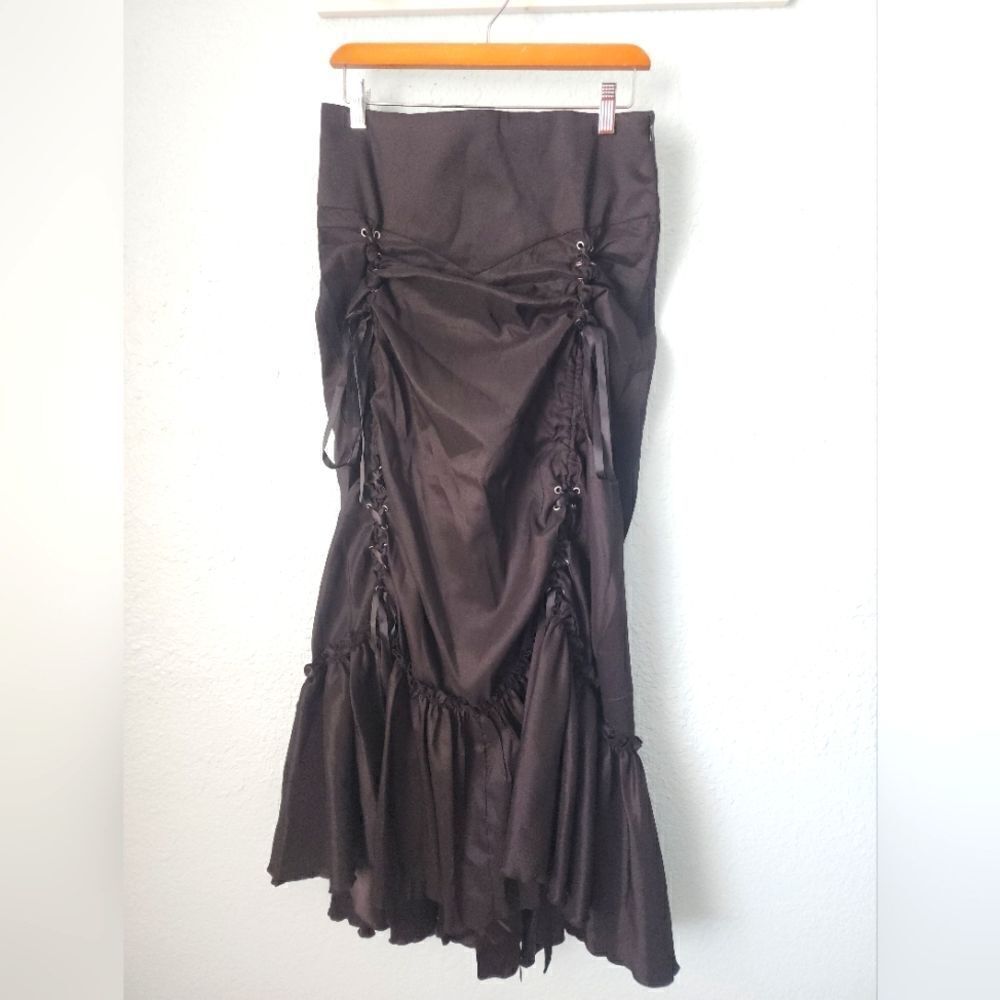 Chicstar Chic Star Skirt  maxi Mary Hildebrandt Black Lace-Up Bustle Skirt
